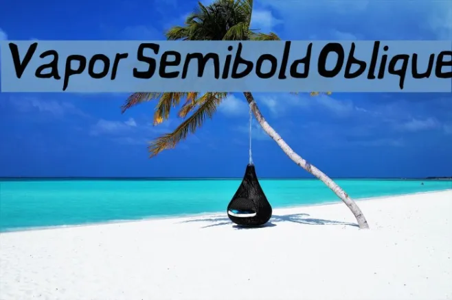 Vapor Semibold Oblique Example 2