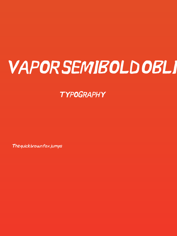 Vapor Semibold Oblique Poster