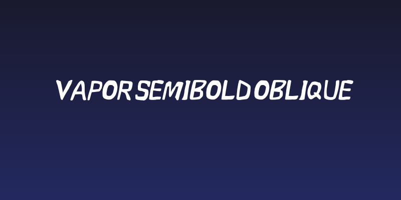 Vapor Semibold Oblique Social Header