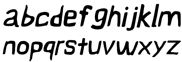 Vapor Semibold Oblique Font LOWERCASE