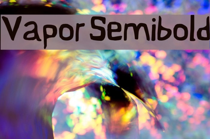 Vapor Semibold Font examples