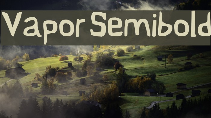 Vapor Semibold Font examples