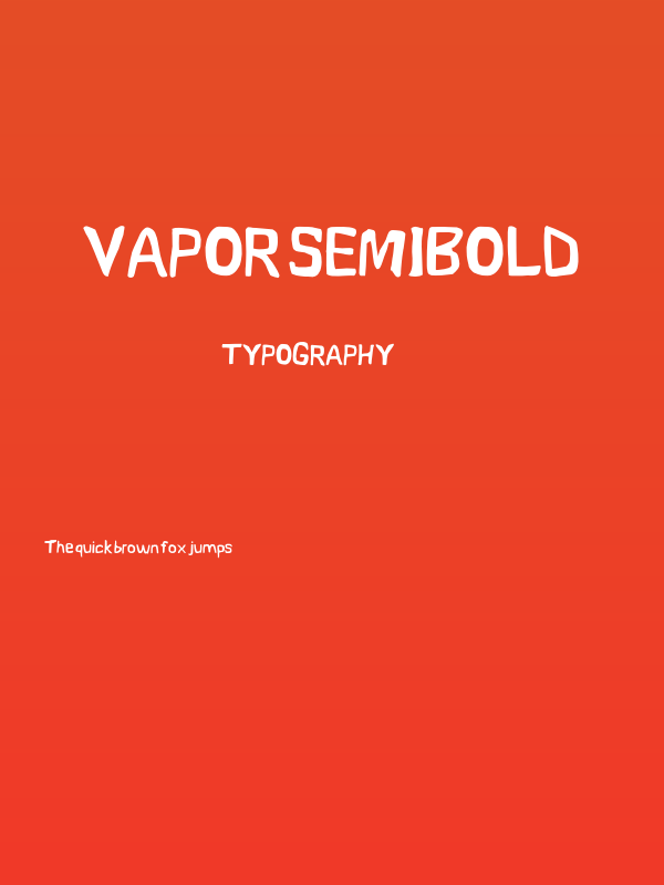 Vapor Semibold Poster