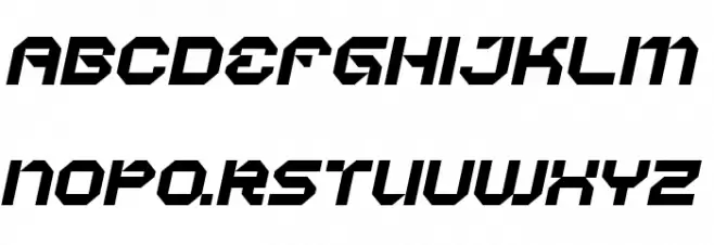 Vaporbyte Italic फ़ॉन्ट अपरकेस
