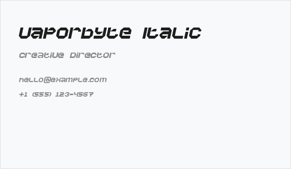 Vaporbyte Italic Business Card