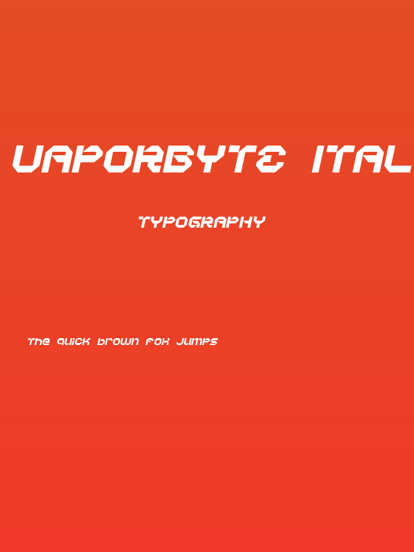 Vaporbyte Italic Poster