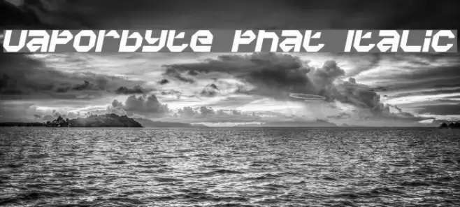 Vaporbyte Phat Italic Font examples