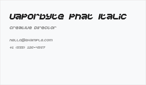 Vaporbyte Phat Italic Business Card