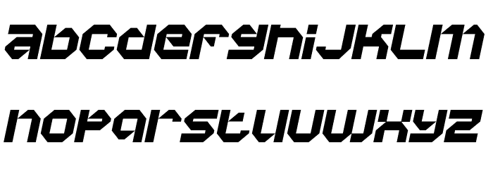 Vaporbyte Phat Italic Font LOWERCASE