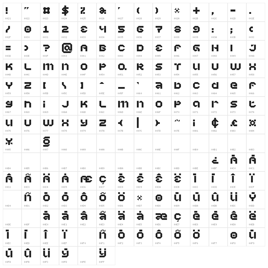 Vaporbyte Phat Character Map