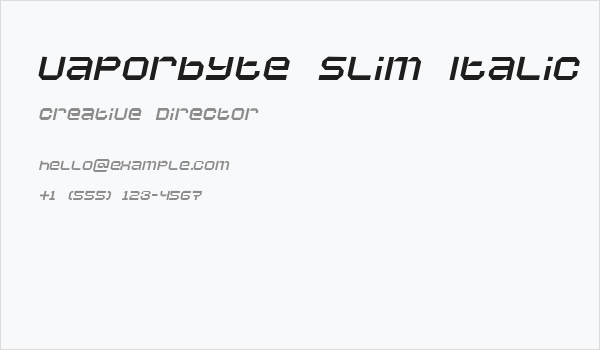Vaporbyte Slim Italic Business Card