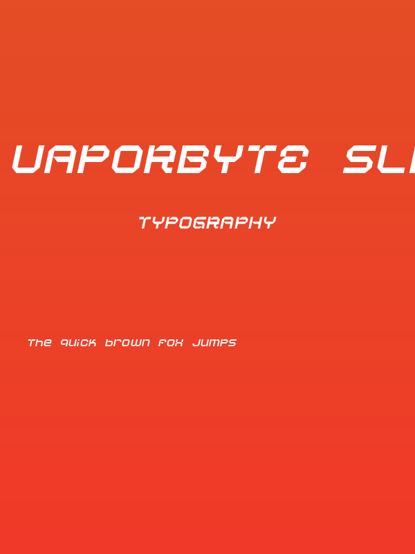 Vaporbyte Slim Italic Poster