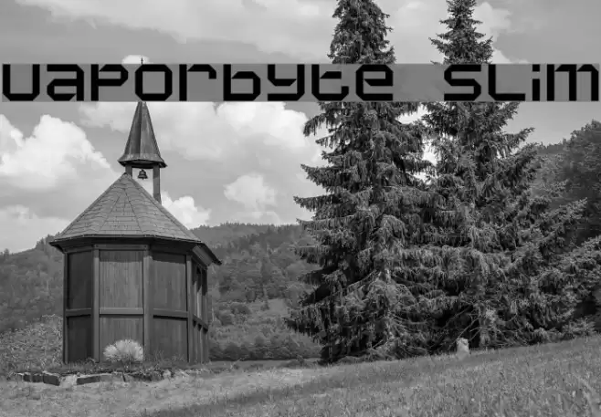 Vaporbyte Slim Font examples