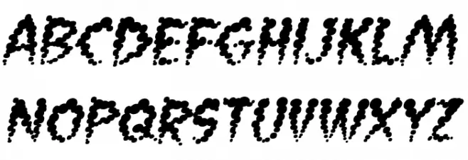 Vaporized BB Italic Шрифта ВЕРХНИЙ