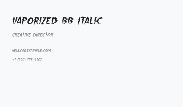 Vaporized BB Italic Business Card