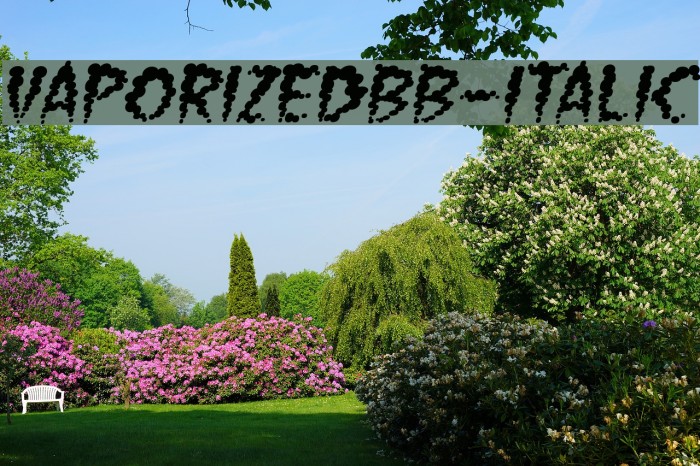 VaporizedBB-Italic Font examples