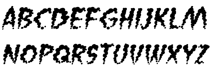 VaporizedBB-Italic Font LOWERCASE