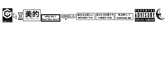 Vaporwave Font OTHER CHARS