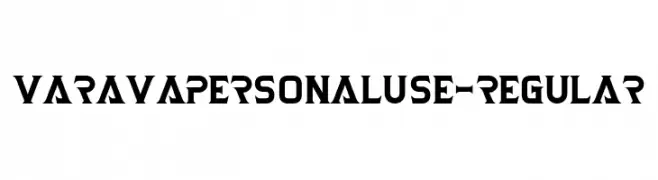 VaravaPersonalUse-Regular  Frei Schriftart Herunterladen