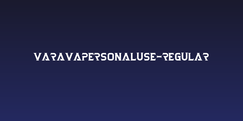 VaravaPersonalUse-Regular Social Header