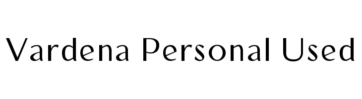 Vardena Personal Used  免费字体下载