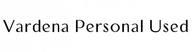 Vardena Personal Used Font