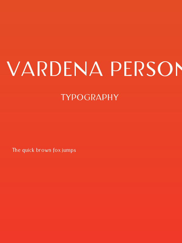 Vardena Personal Used Poster