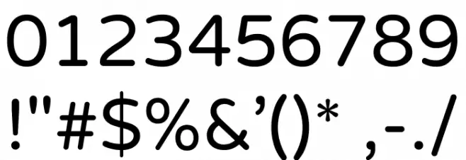 Varela Round Font Alte caractere