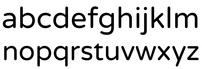 Varela Round Font LOWERCASE