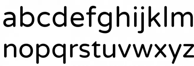 VarelaRound フォント 小文字
