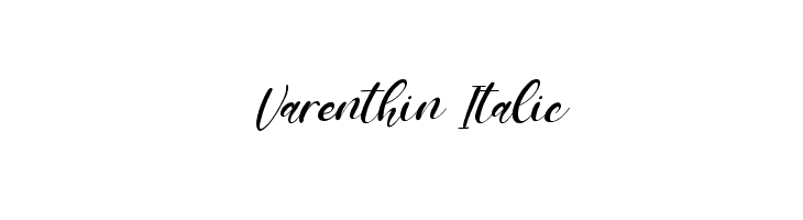 Varenthin Italic  font caratteri gratis
