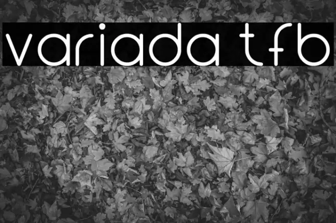 Variada tfb Schriftart examples