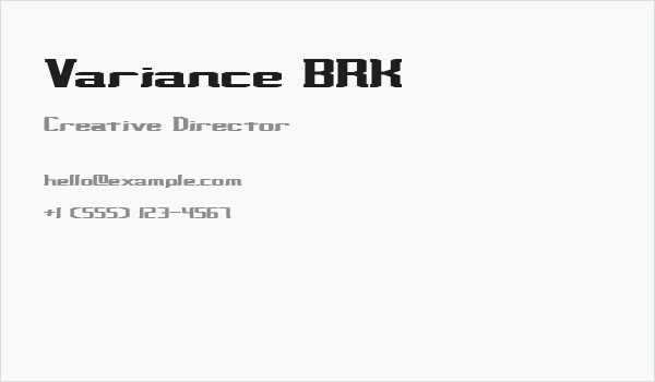 Variance BRK Business Card