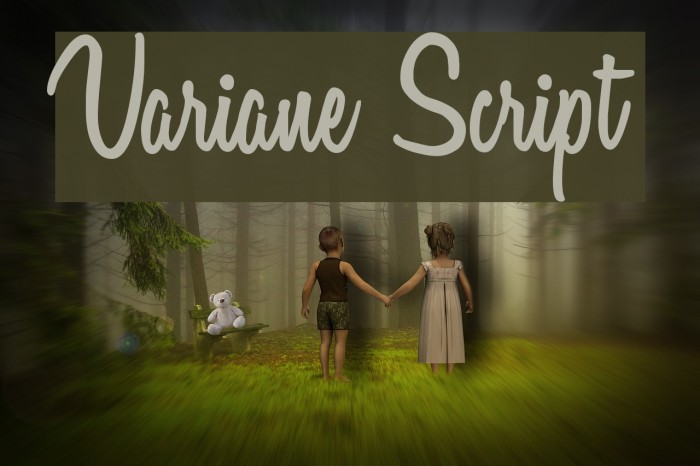 Variane Script Font examples