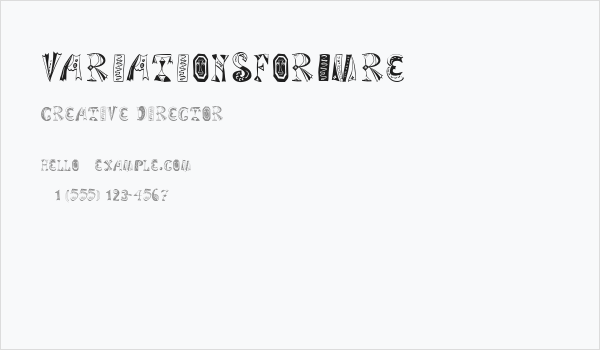 VariationsForImre Business Card