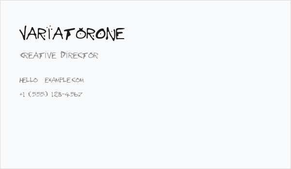 VariatorOne Business Card