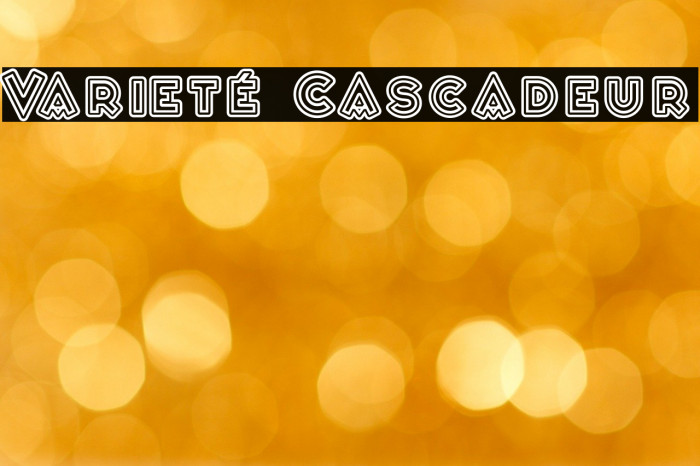 Varieté Cascadeur Font examples