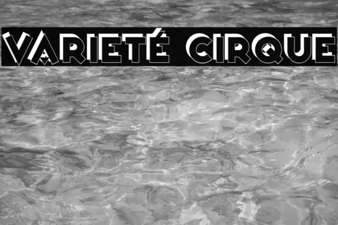 Varieté Cirque Font examples