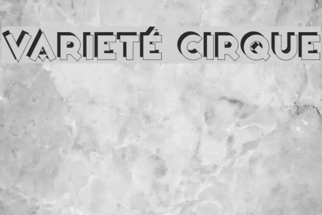Varieté Cirque Font examples