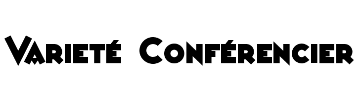Varieté Conférencier  フリーフォントのダウンロード