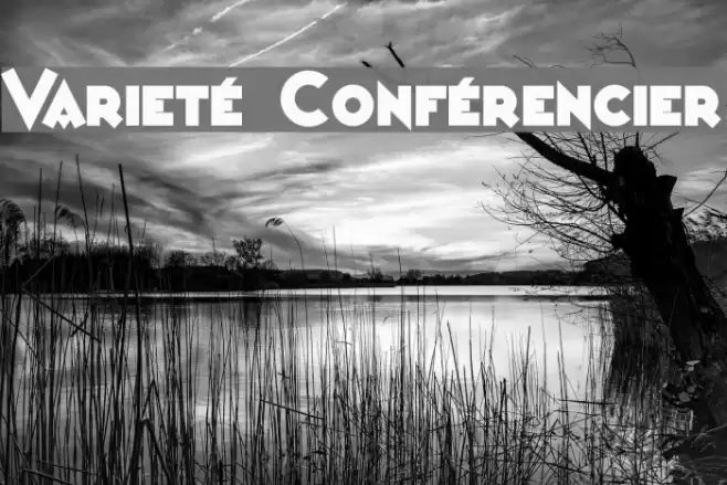 Varieté Conférencier Font examples