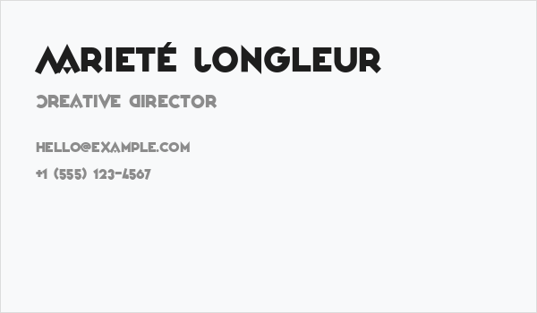 Varieté Jongleur Business Card