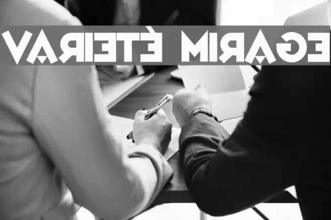 Varieté Mirage Font examples