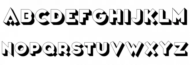 Varieté Revue Schriftart Kleinbuchstaben