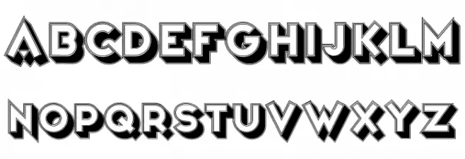 Varieté Theatre Schriftart Groß