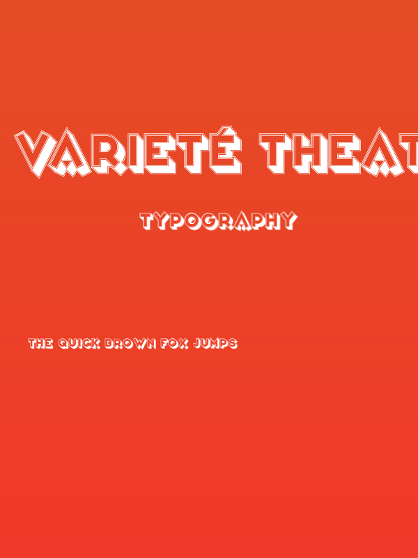 Varieté Theatre Poster