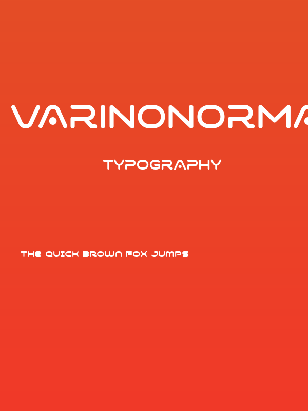 VarinoNormal-Regular Poster