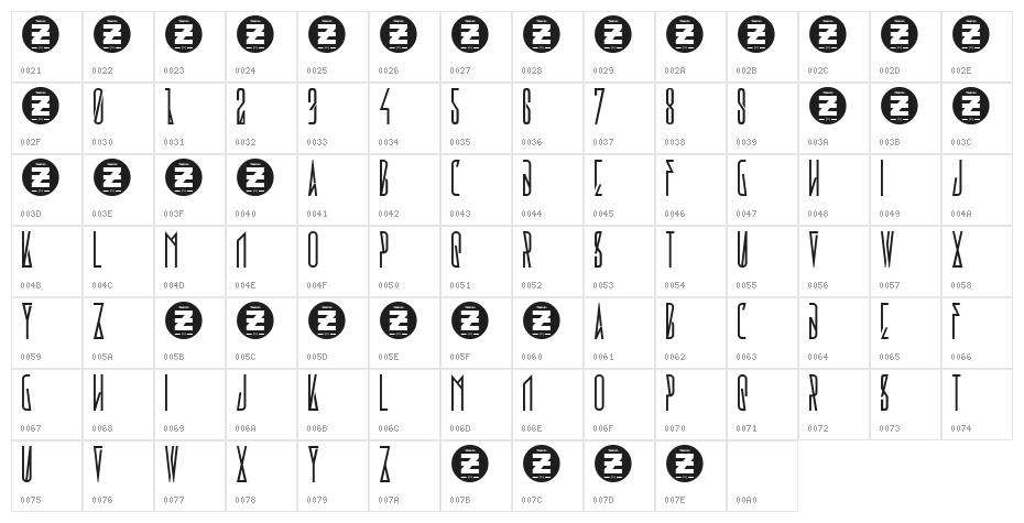 Variol Character Map