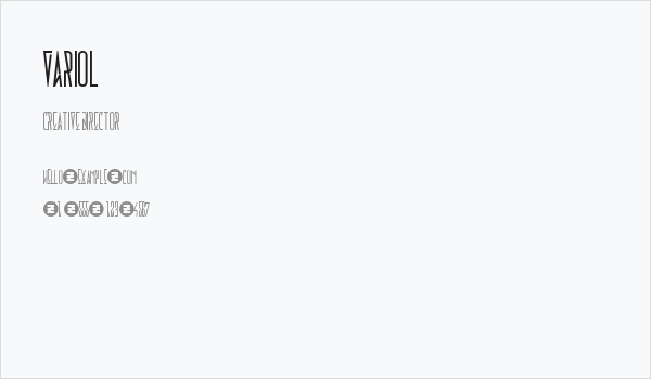 Variol Business Card