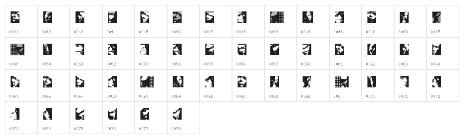 Various Boys Regular Character Map